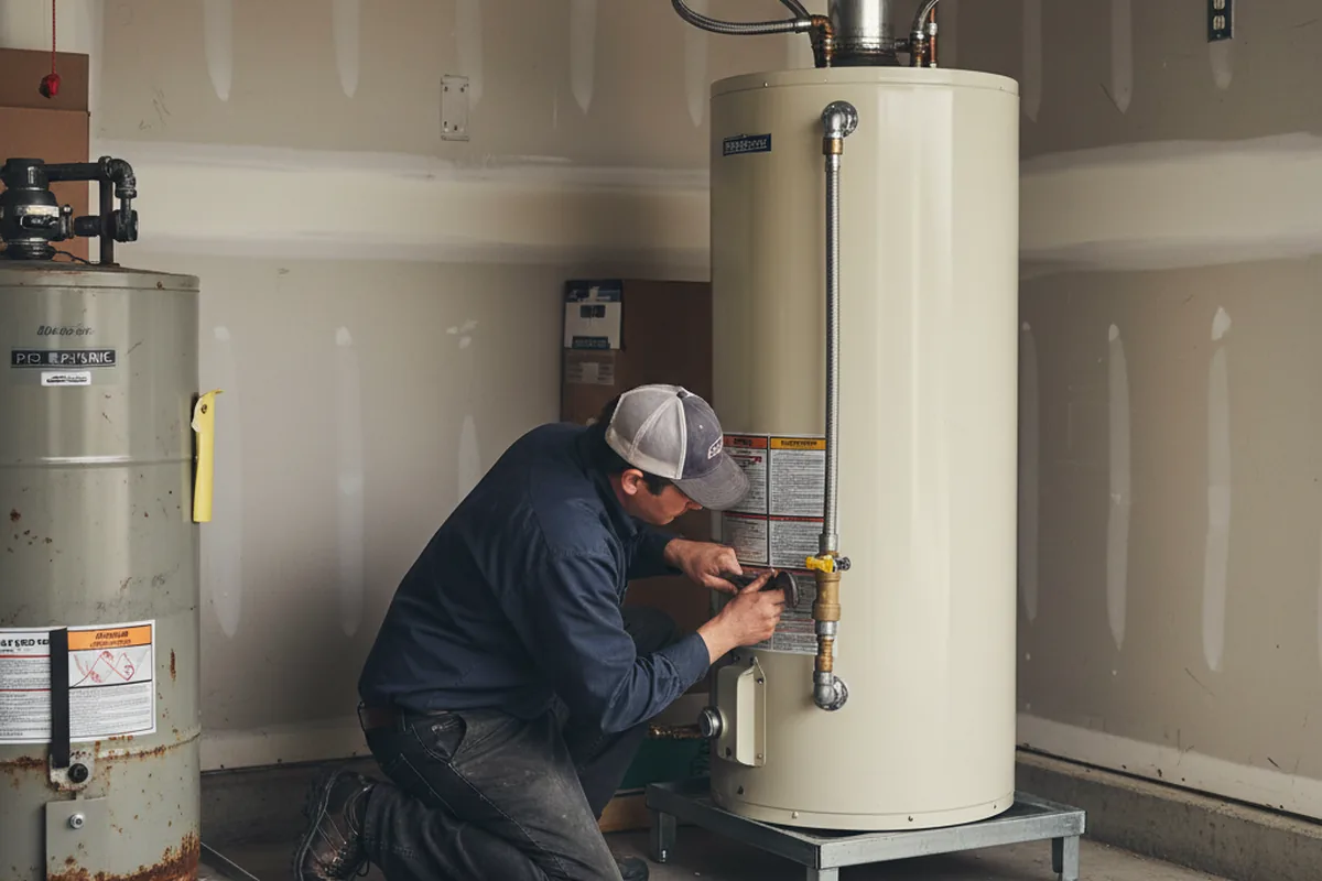 Water heater and shutoff valve replacement in Penn